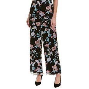 Vince Camuto Black Floral Palazzo Pants